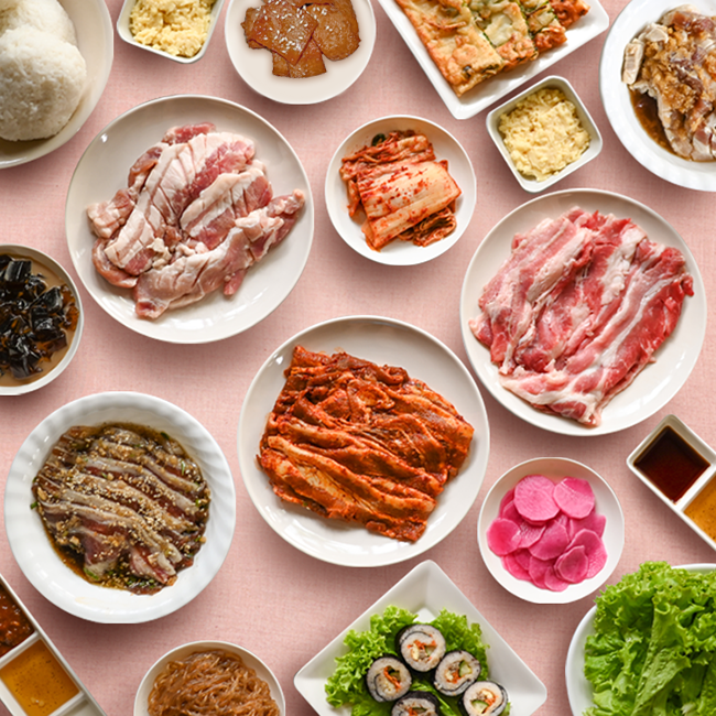Bbq Meat Korean Bbq Cheap Near Me Pork Beef KBBQ Party Kit (4
